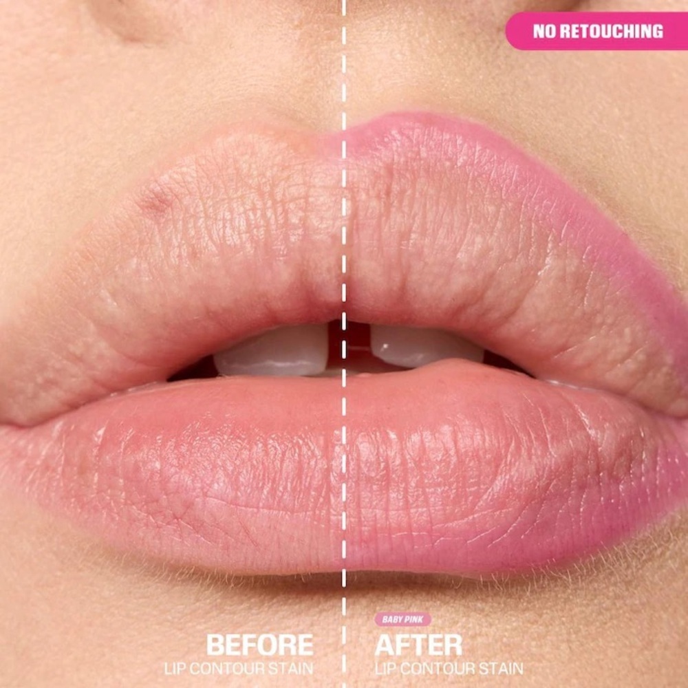 NWOT Huda Beauty Lip Contour Lip Stain for 12-Hour Wear in Baby Pink - Picture 2 of 8